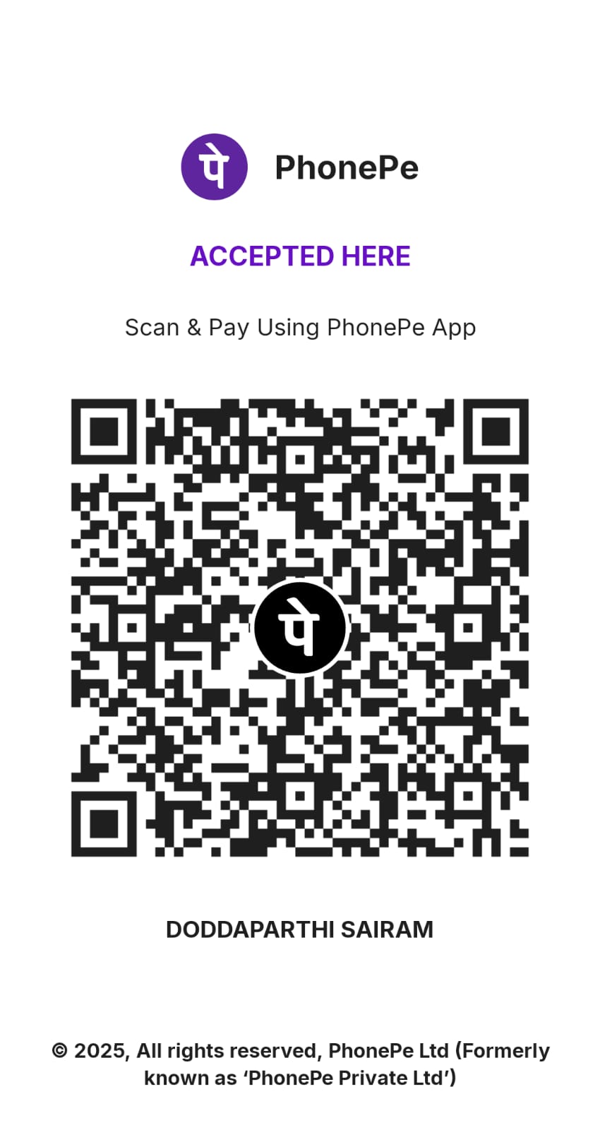 PhonePe QR Payment